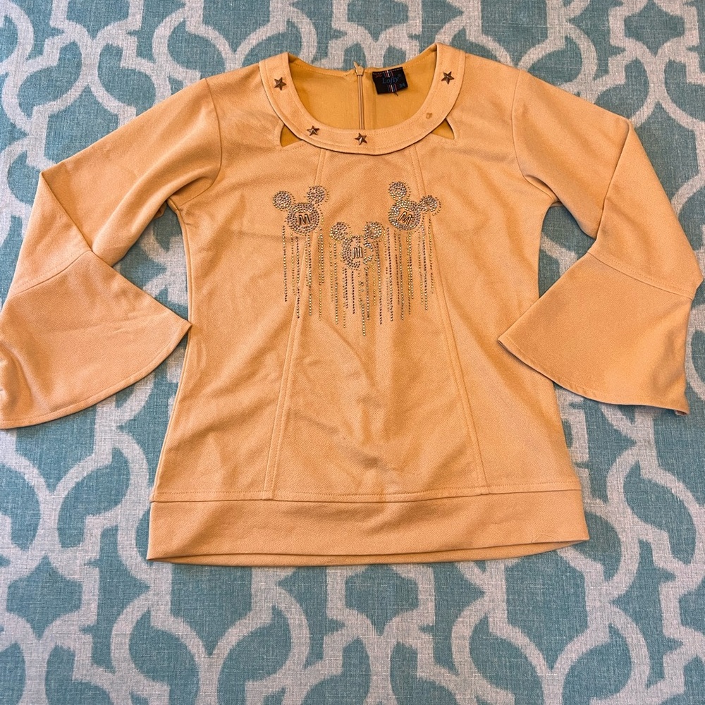 Disney Girls Rhinestone Mickey Top